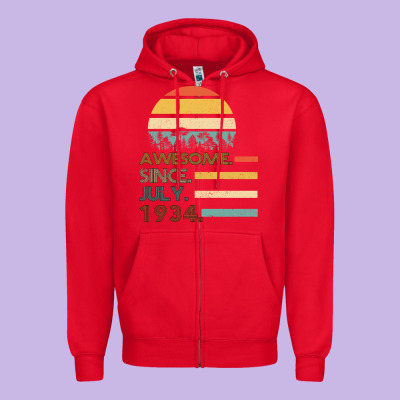 Awesome Since July 1934 Zipper Hoodie Designed By Bettercallsaul