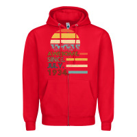 Red Awesome Since JULY 1934 Zipper Hoodie - Bettercallsaul