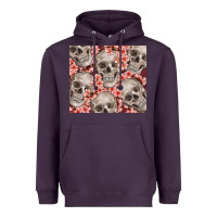 Plum skulls and flowers Heavyweight Hoodie - TumblerDesignByShophia