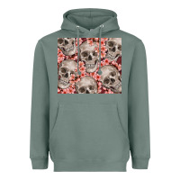 Sage skulls and flowers Heavyweight Hoodie - TumblerDesignByShophia