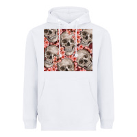White skulls and flowers Heavyweight Hoodie - TumblerDesignByShophia