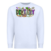 White dietary mardi gras Premium Sweatshirt - CowGirlArtShop