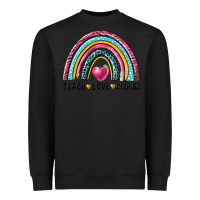 Black rainbow teach love inspire Heavyweight Sweatshirt - NancyCooperArtShop