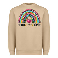 Mushroom rainbow teach love inspire Heavyweight Sweatshirt - NancyCooperArtShop