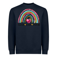 Navy rainbow teach love inspire Heavyweight Sweatshirt - NancyCooperArtShop