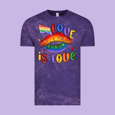 Love Is Love Lips Vintage Tee Designed By Maliassmallbusiness