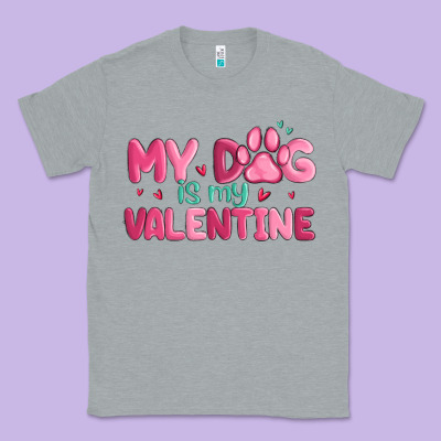 My Dog Is My Valentine Classic Tee Designed By Maliassmallbusiness
