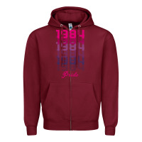 Burgundy pride 1984 Zipper Hoodie - Bettercallsaul
