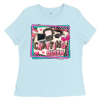 Baby Blue crafting queen Ladies Tee - AdoDesignShop