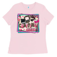 Bubblegum Pink crafting queen Ladies Tee - AdoDesignShop