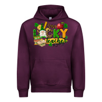Mauve Wine one lucky teacher Urban Hoodie - FaDigitalArtStudio