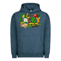 Pigment Midnight Navy one lucky teacher Urban Hoodie - FaDigitalArtStudio