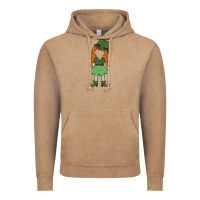Vintage Coffee leprechaun girl faceless Vintage Hoodie - MaliasSmallBusiness