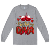 Heather Grey birthday diva Long Sleeve Tee - MaliasSmallBusiness