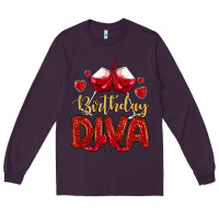 Plum birthday diva Long Sleeve Tee - MaliasSmallBusiness