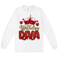 White birthday diva Long Sleeve Tee - MaliasSmallBusiness