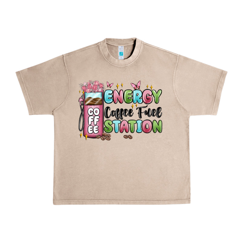Energy Coffee Fuel Station Urban Heavy Tee by MaliasSmallBusiness | Teevron