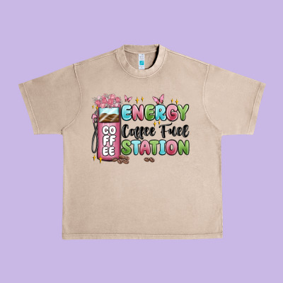 Energy Coffee Fuel Station Urban Heavy Tee Designed By Maliassmallbusiness