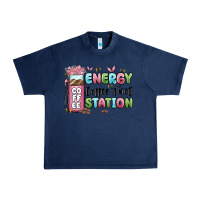 Navy energy coffee fuel station Urban Heavy Tee - MaliasSmallBusiness