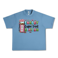Pebble Blue energy coffee fuel station Urban Heavy Tee - MaliasSmallBusiness