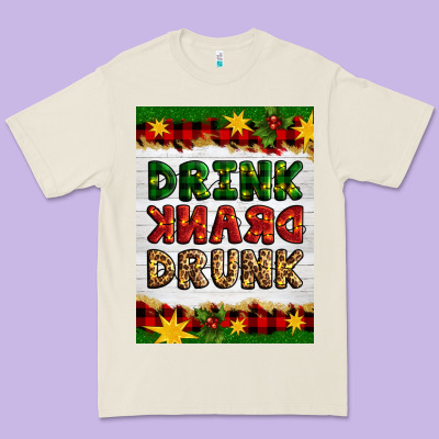 Christmas Drink Drank Drunk Premium Tee Designed By Artiststas