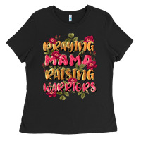 Black praying mama raising warriors Ladies Tee - JahusDesignShop