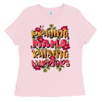 Bubblegum Pink praying mama raising warriors Ladies Tee - JahusDesignShop