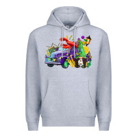 Heather Grey mardi gras gnome on the truck Premium Hoodie - CowGirlArtShop