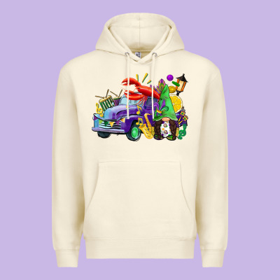Mardi Gras Gnome On The Truck Premium Hoodie Designed By Cowgirlartshop