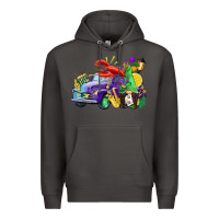 Smoke mardi gras gnome on the truck Premium Hoodie - CowGirlArtShop