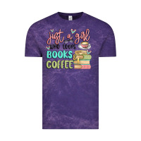 Just A Girl Who Loves Books And Coffee Vintage Tee | Teevron