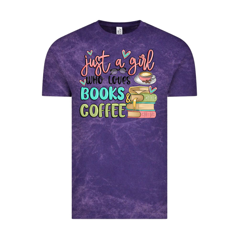 Just A Girl Who Loves Books And Coffee Vintage Tee by MaliasSmallBusiness | Teevron