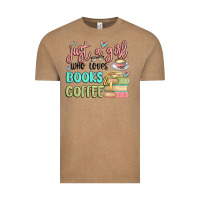 Vintage Coffee just a girl who loves books and coffee Vintage Tee - MaliasSmallBusiness