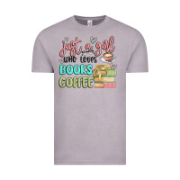 Vintage Zinc just a girl who loves books and coffee Vintage Tee - MaliasSmallBusiness