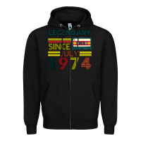 Black Vintage 1974 Zipper Hoodie - Bettercallsaul