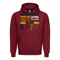 Burgundy Vintage 1974 Zipper Hoodie - Bettercallsaul