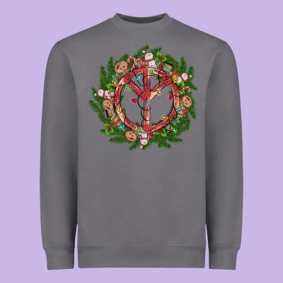 Christmas Peace Heavyweight Sweatshirt Designed By Maliassmallbusiness