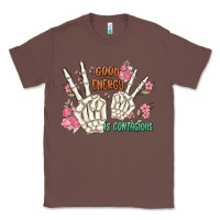 Chestnut good energy is contagious Classic Tee - MaliasSmallBusiness