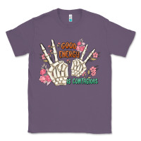Lavender good energy is contagious Classic Tee - MaliasSmallBusiness