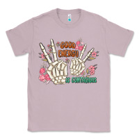 Lilac good energy is contagious Classic Tee - MaliasSmallBusiness