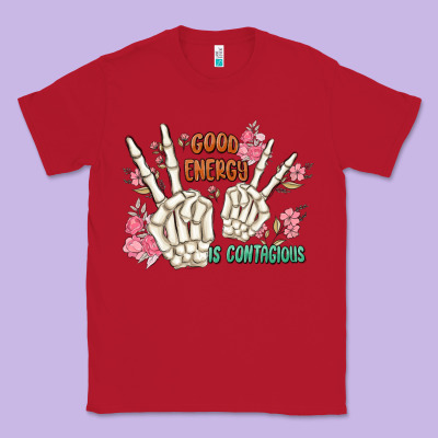 Good Energy Is Contagious Classic Tee Designed By Maliassmallbusiness