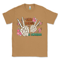 Toasted Coconut good energy is contagious Classic Tee - MaliasSmallBusiness