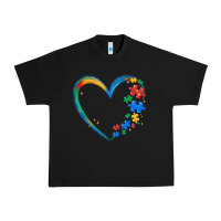 Black autism heart Urban Heavy Tee - MaliasSmallBusiness