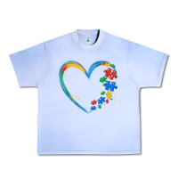 Grape Ice autism heart Urban Heavy Tee - MaliasSmallBusiness