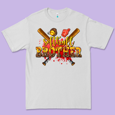 Softball Brother Premium Tee Designed By Adodesignshop