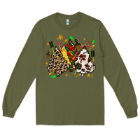 Army Green hair stylist with christmas tree Long Sleeve Tee - MaliasSmallBusiness