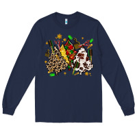 Navy hair stylist with christmas tree Long Sleeve Tee - MaliasSmallBusiness