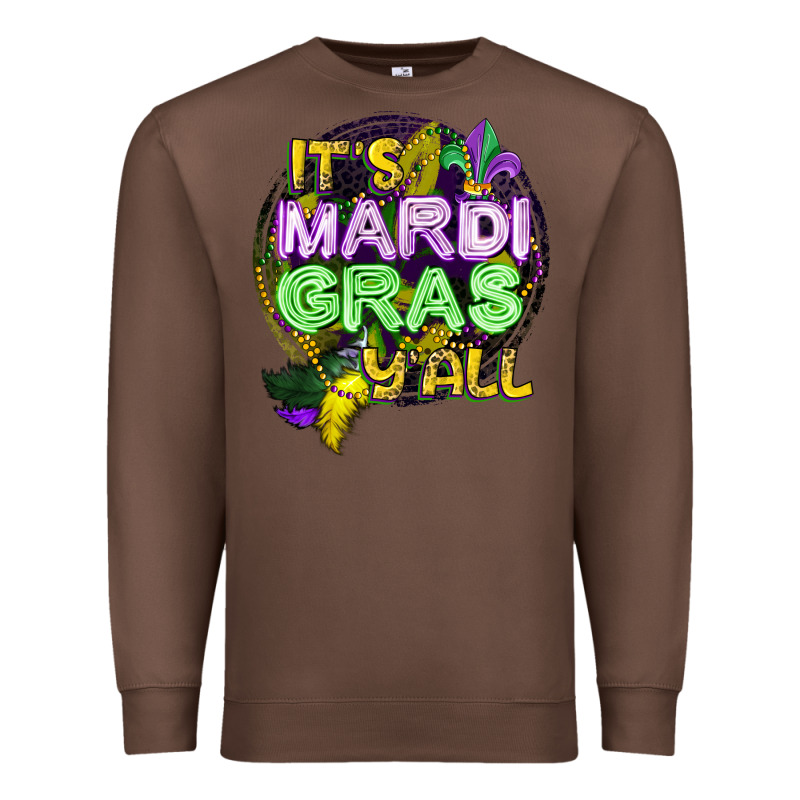 Its Mardi Gras Yall Premium Sweatshirt by CowGirlArtShop | Teevron