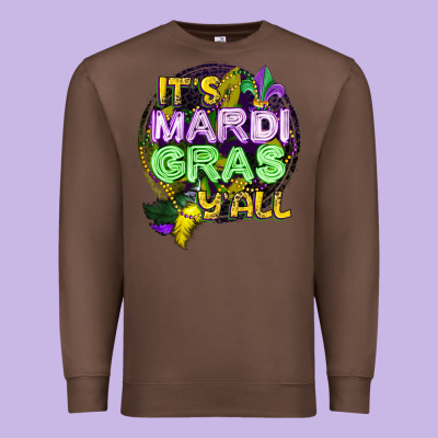 Its Mardi Gras Yall Premium Sweatshirt Designed By Cowgirlartshop
