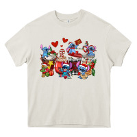 Cream christmas stitch coffee cups Heavy Core Tee - AdoDesignShop